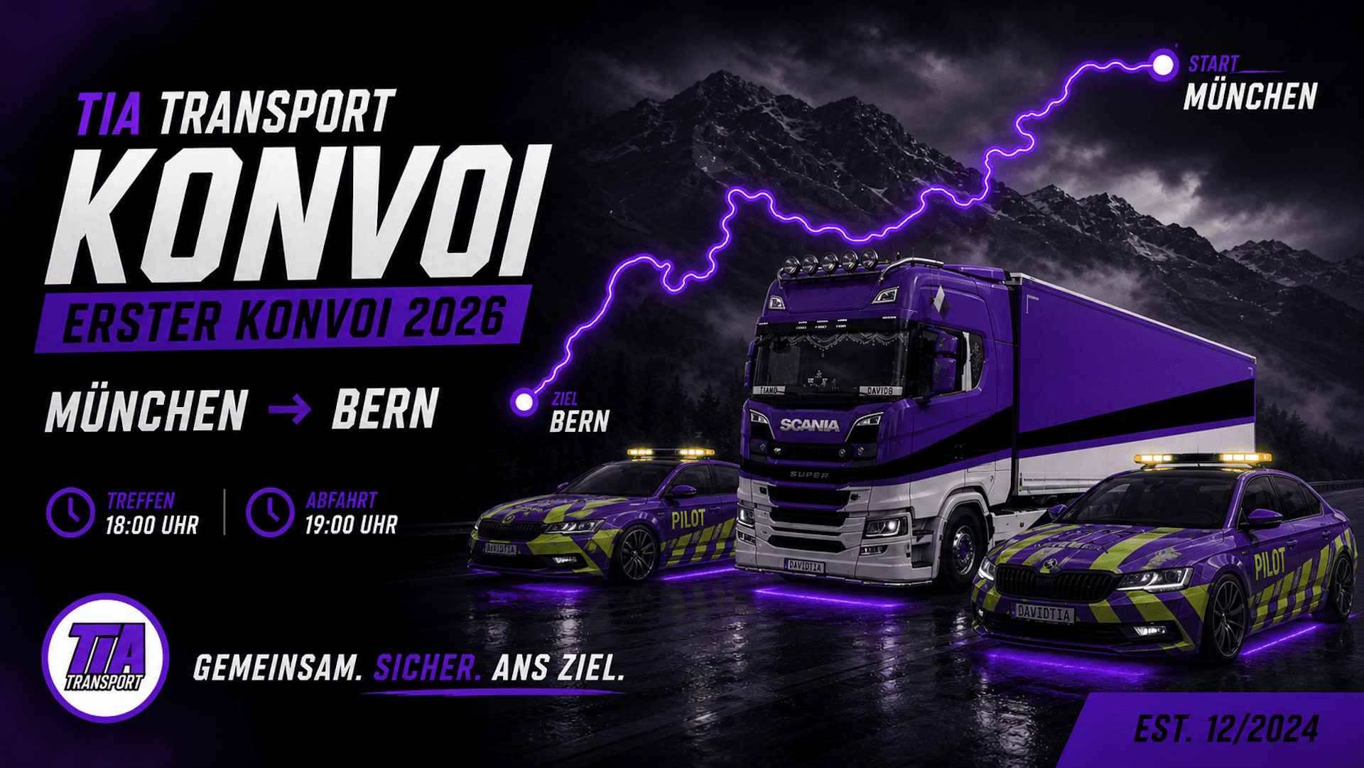 1. Konvoi 2026 der TIA Transport