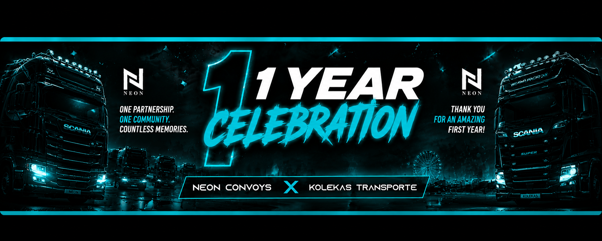 Neon Convoys X Kolekas Transporte 1 Year Partnership