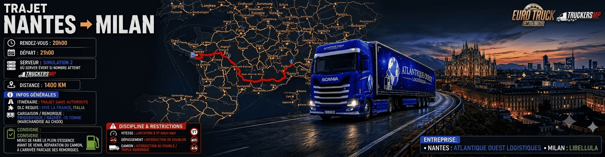 CONVOI D'OUVERTURE ATLANTIQUE OUEST LOGISTIQUES