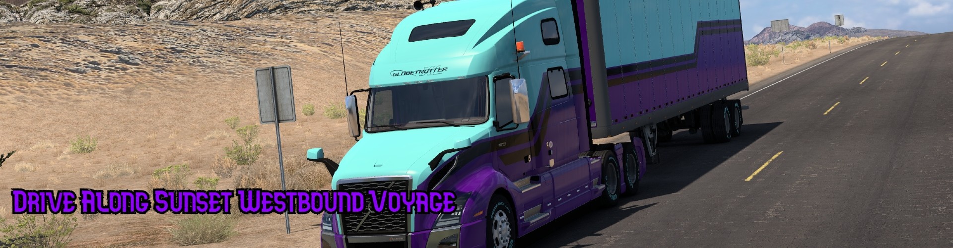 Drive Along Sunset Westbound Voyage