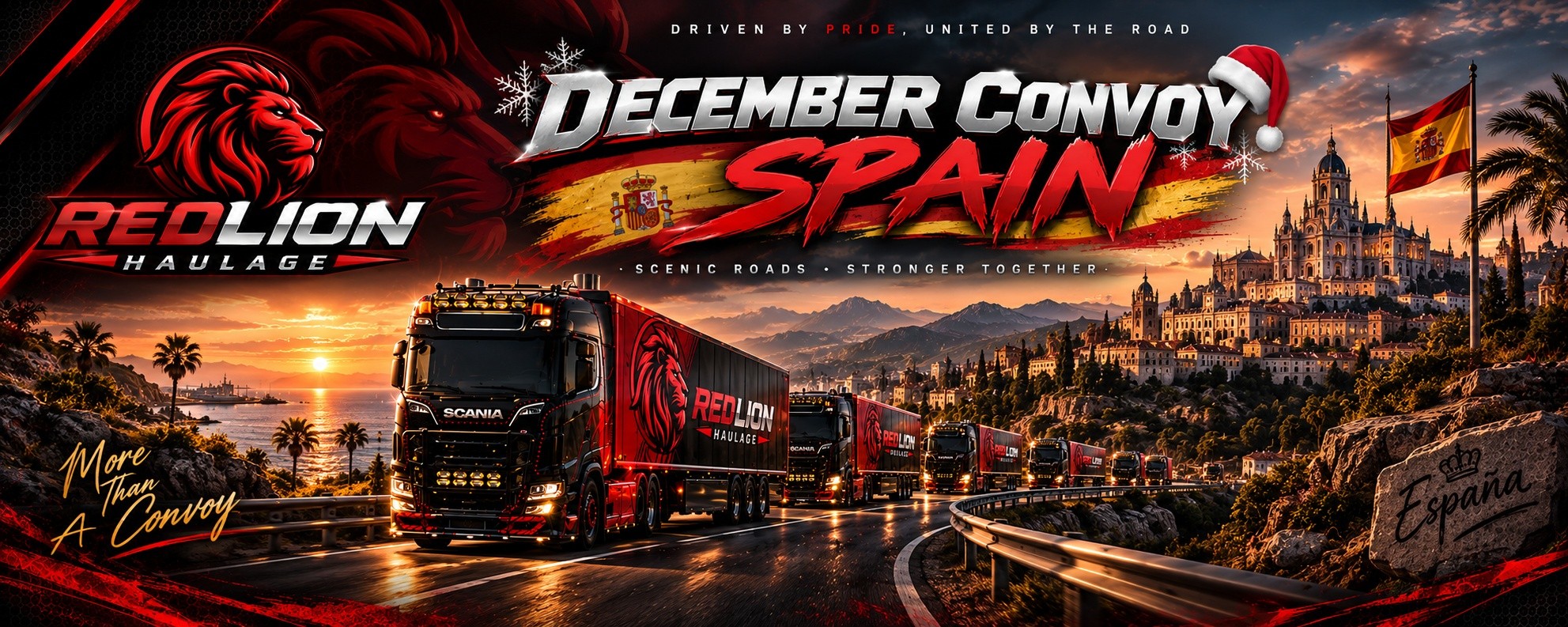 🦁 REDLION HAULAGE CONVOY | ROAR THROUGH SPAIN 🇪🇸