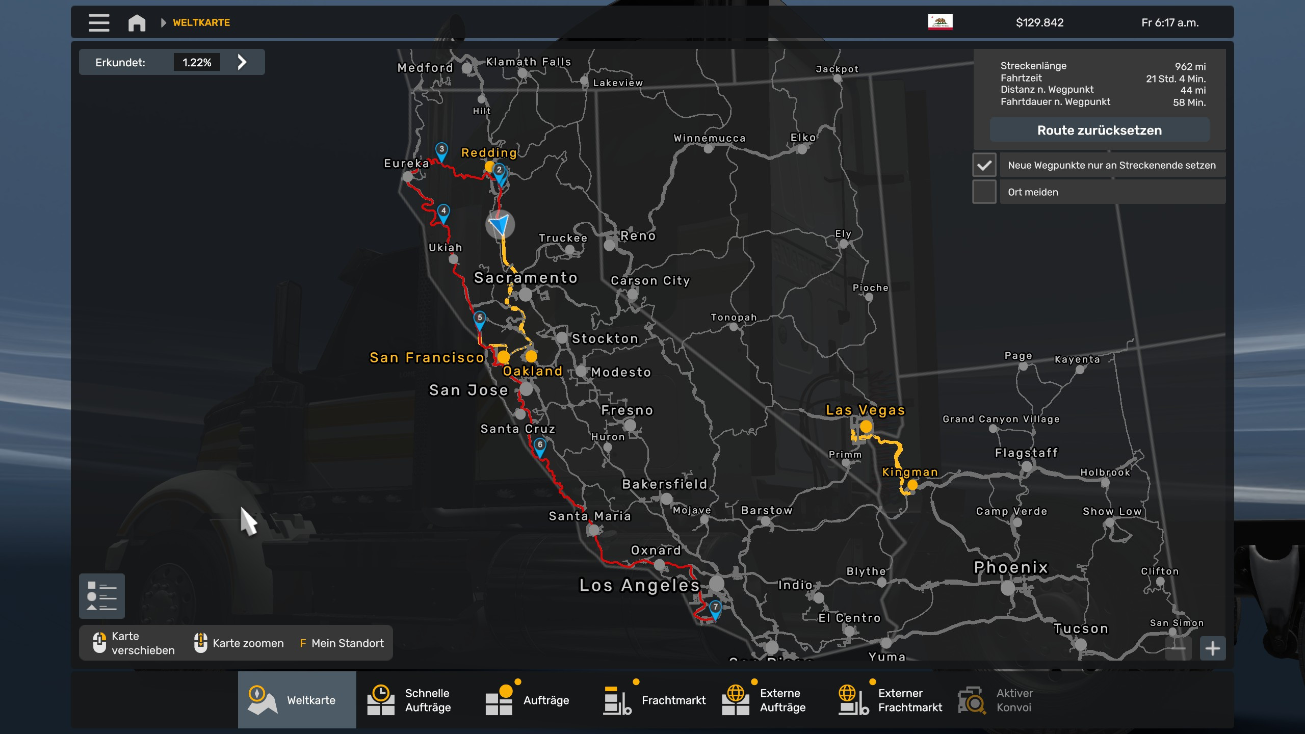 Kartenansicht - Asphalt-King Community Westcoast Convoy