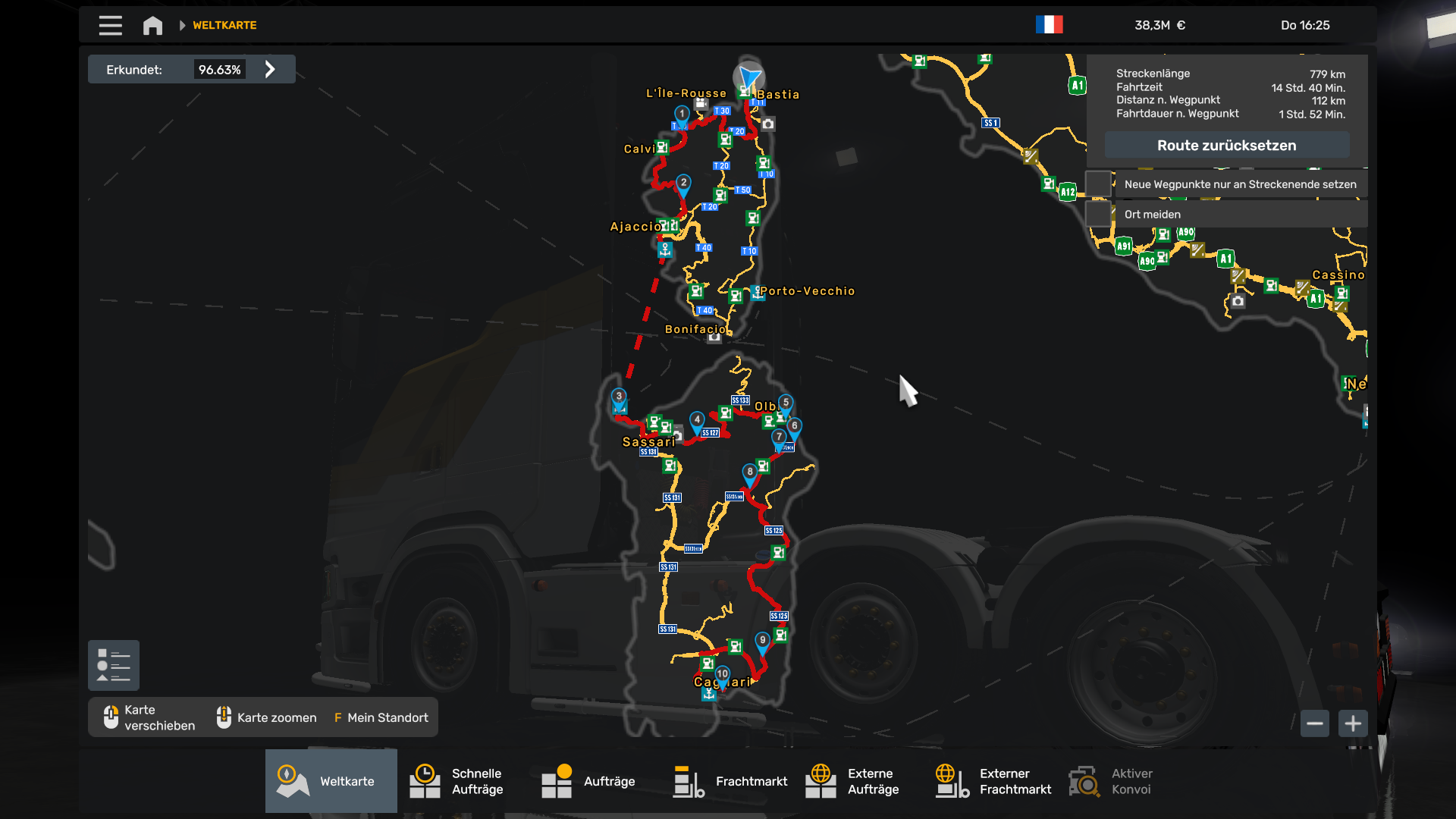 Kartenansicht - 8. Jahre Asphalt-King Partner Convoy