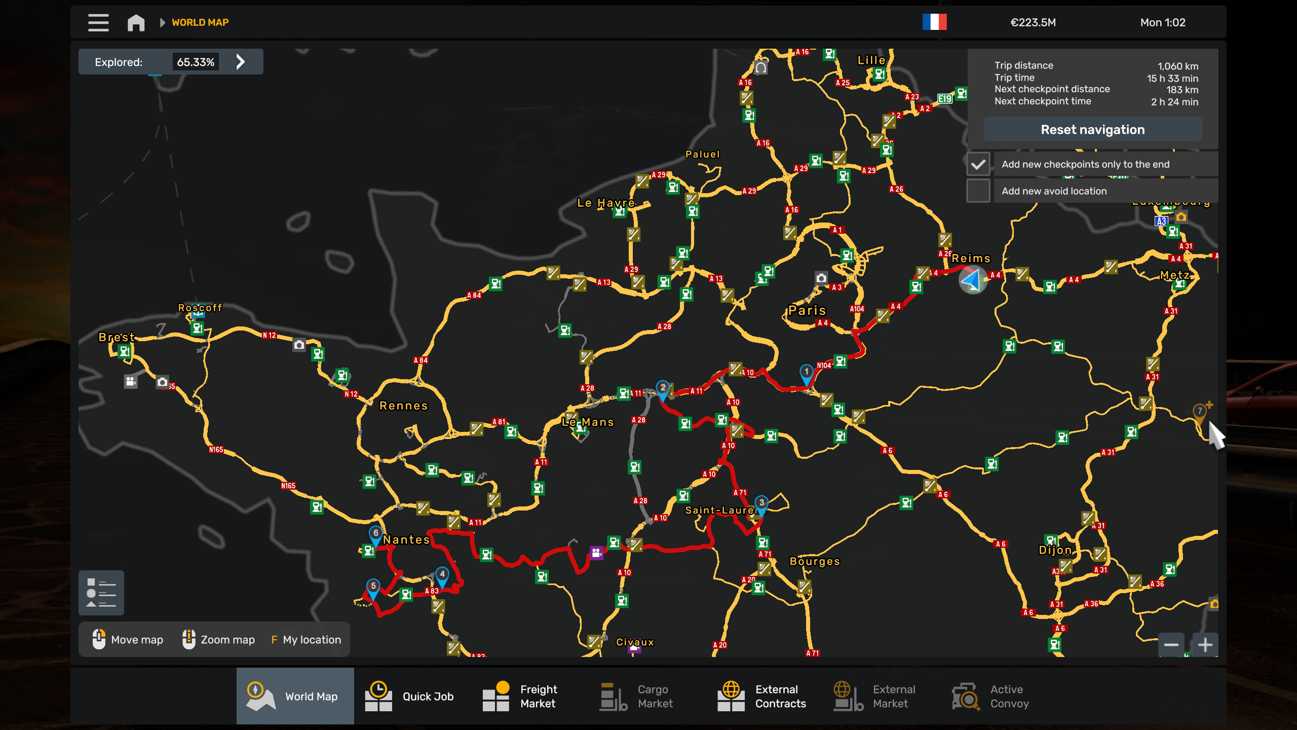 Kartenansicht - Pink Ribbon VTC - December Convoy