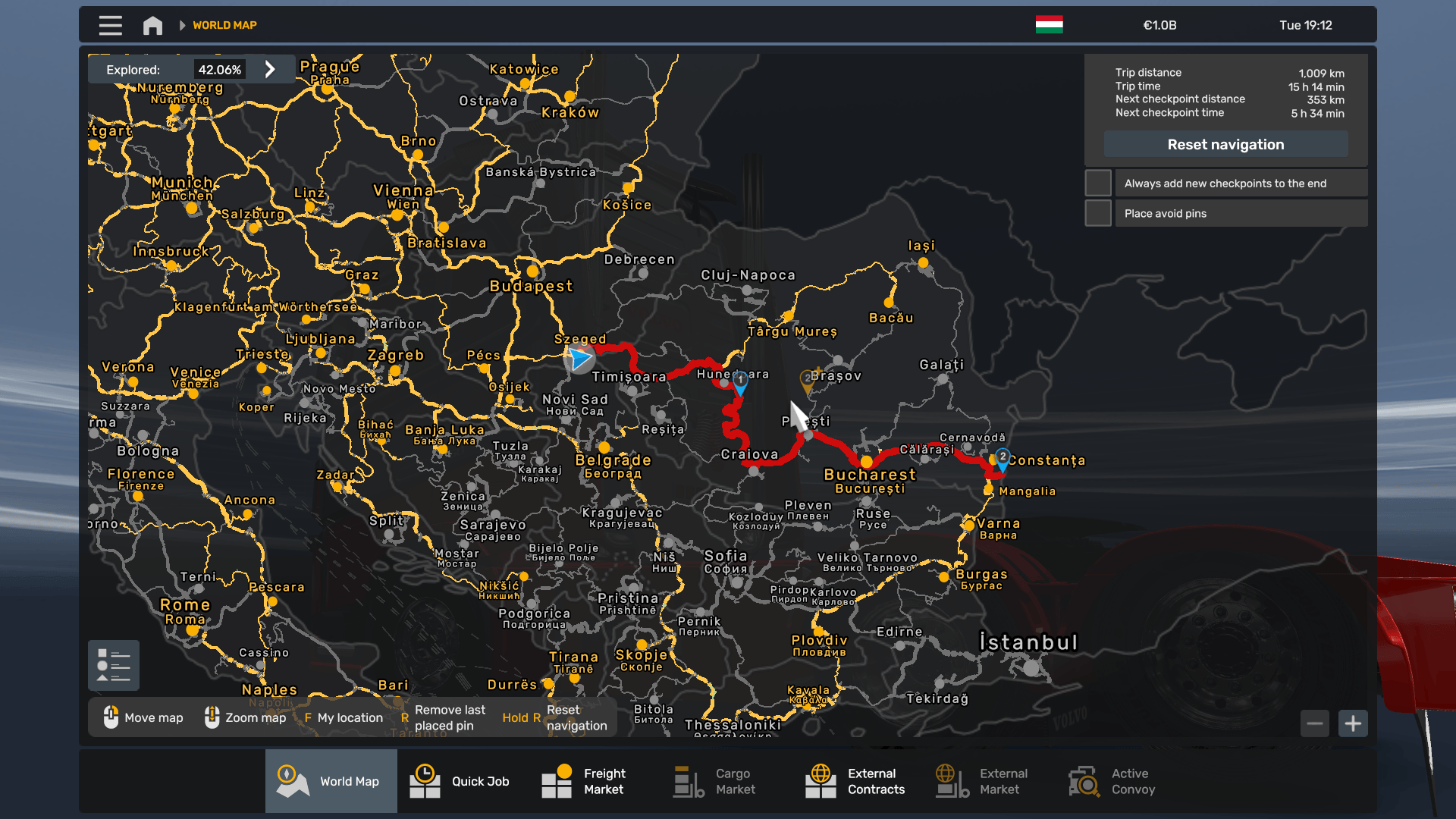 Kartenansicht - Black Sea Bound With Pean Logistics