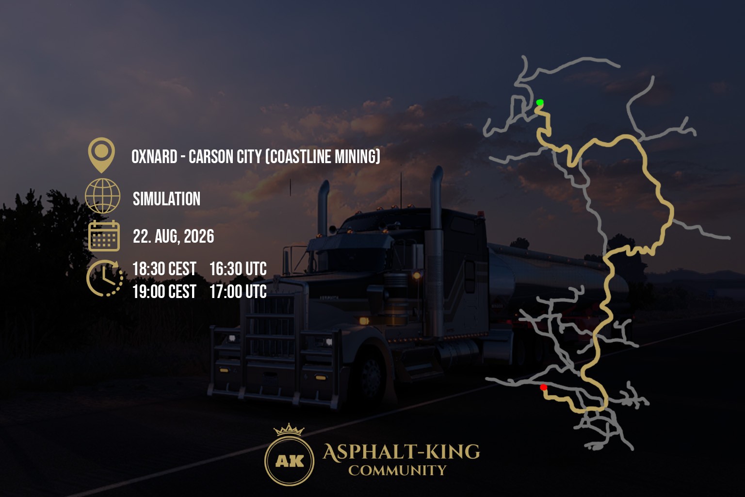 Kartenansicht - Asphalt-King | America Drive #1