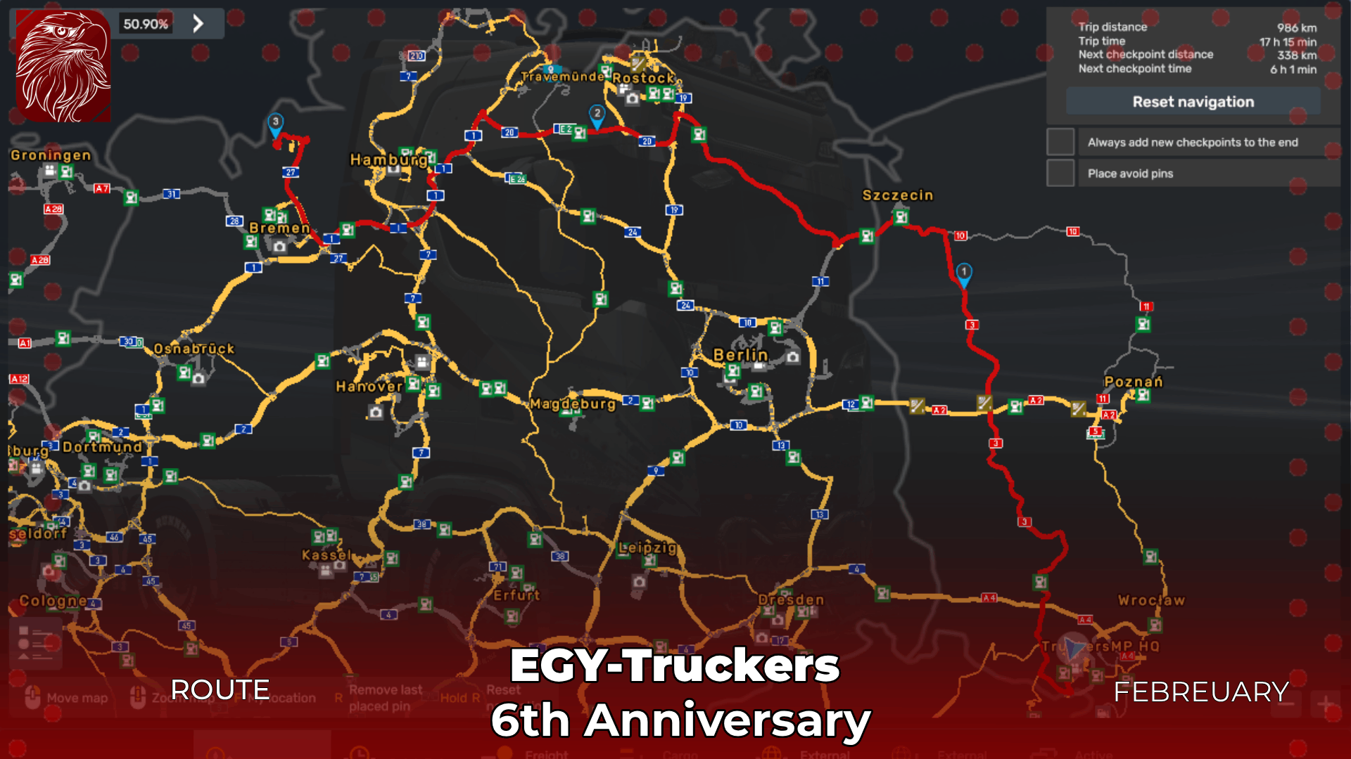 Kartenansicht - EGY-Truckers | 6th Anniversary