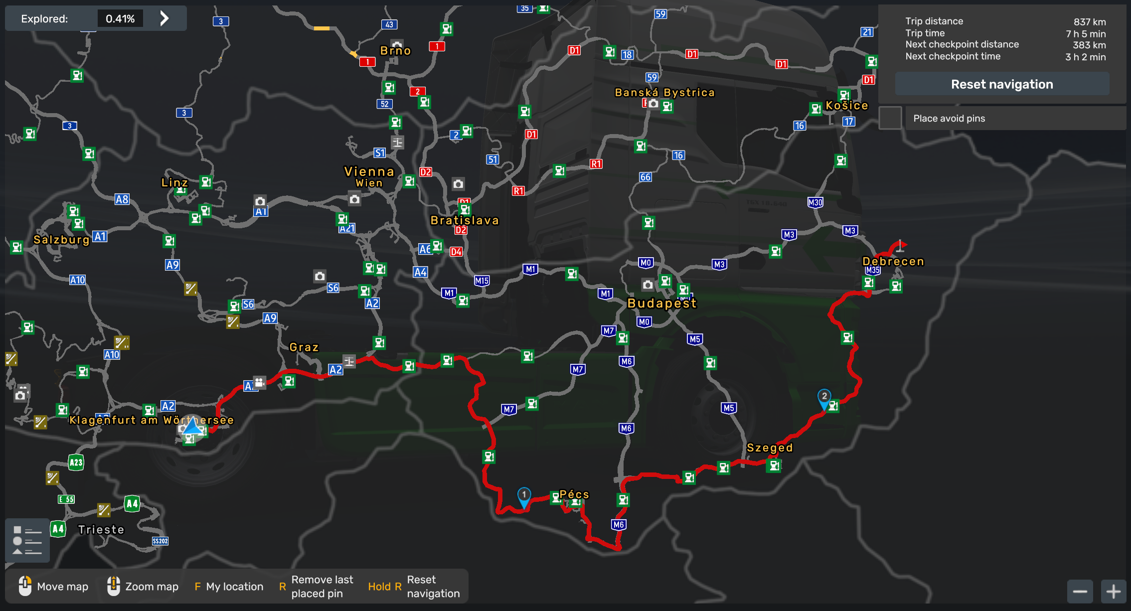 Kartenansicht - Lime's Logistics February Convoy