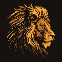 Lion log. Group